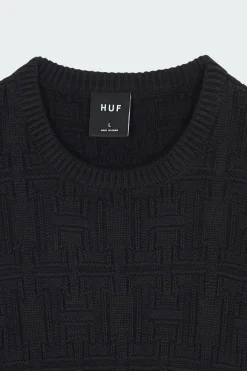 INTERLACED JACQUARD OVER - Pull | Noir