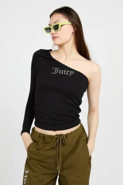 JUICY ASYMMETRIC LONG SLEEVE - Top | Noir