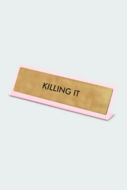 Killing It Deskplate Sign - Plaque de bureau | Doré