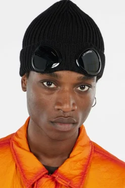 KNIT CAP IN EXTRAFINE MERINO WOOL - Bonnet | Noir