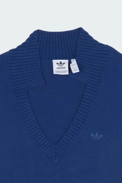 KNIT OPEN POLO - T-shirt | Bleu