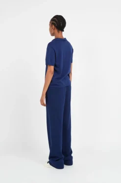 KNIT OPEN POLO - T-shirt | Bleu