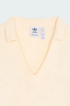 KNIT OPEN POLO - t-shirt | Beige