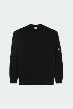 KNITWEAR CREW NECK IN LAMBSWOOL GRS - Pull | Noir