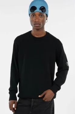 KNITWEAR CREW NECK IN LAMBSWOOL GRS - Pull | Noir