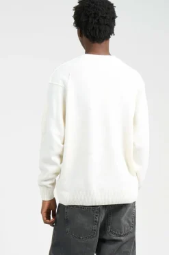 KNITWEAR CREW NECK IN LAMBSWOOL GRS - Pull | Blanc