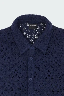 LACE SHIELD SS - Chemise | Bleu