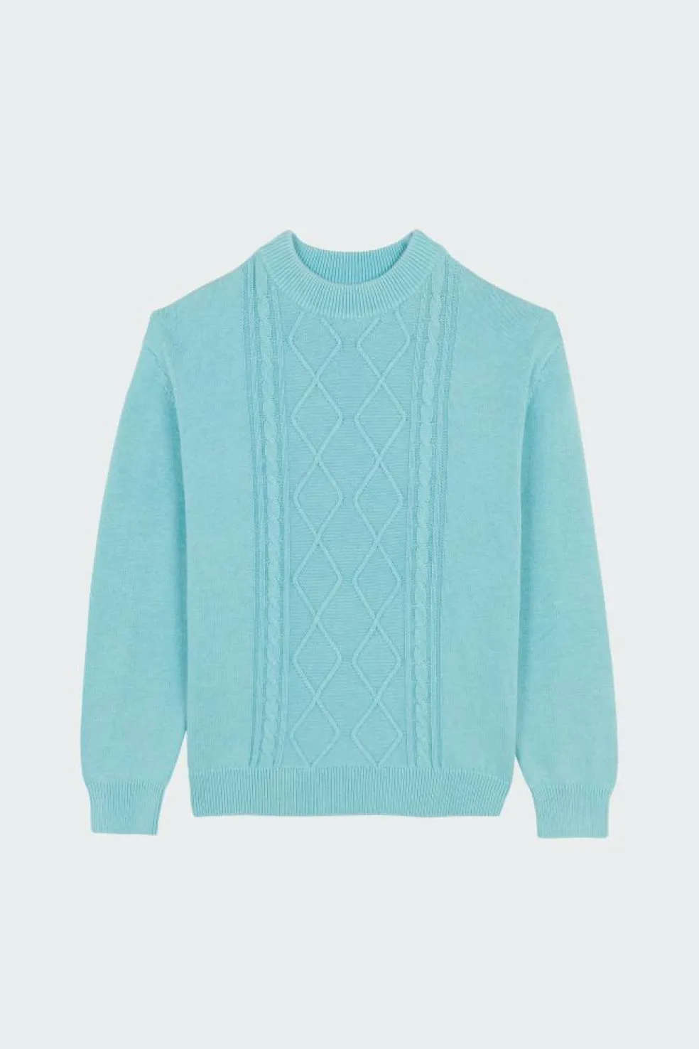 Le pull en maille bleu glacier - Pull | Bleu
