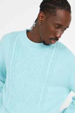 Le pull en maille bleu glacier - Pull | Bleu