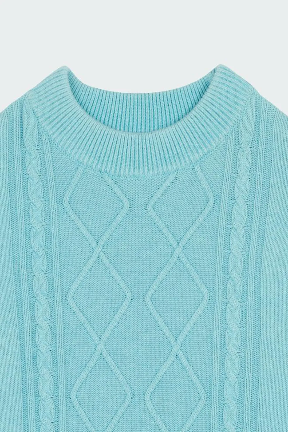 Le pull en maille bleu glacier - Pull | Bleu