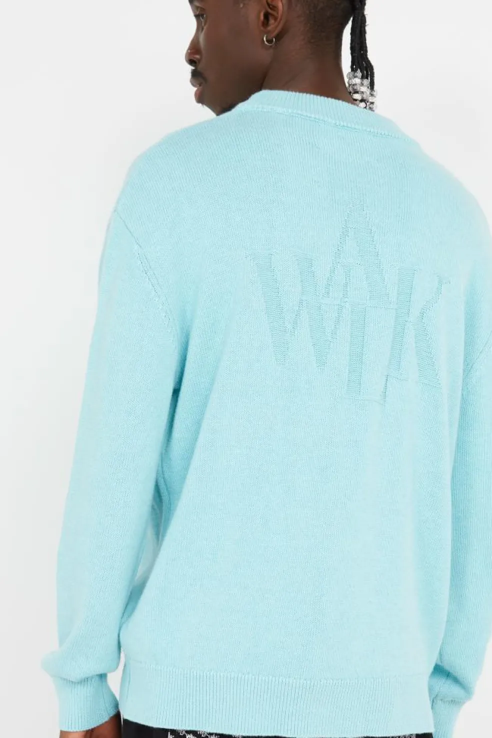 Le pull en maille bleu glacier - Pull | Bleu