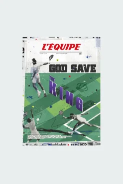 L'Equipe - Federer (digigraphie) - Affiche | Multicolore