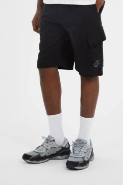 LIGHT FLEECE CARGO LENS SHORTS - Short | Noir