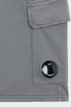 LIGHT FLEECE CARGO LENS SHORTS - Short | Gris