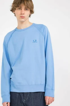 LIGHT FLEECE LOGO CREW NECK SWEATSHIRT - Sweatshirt | Bleu