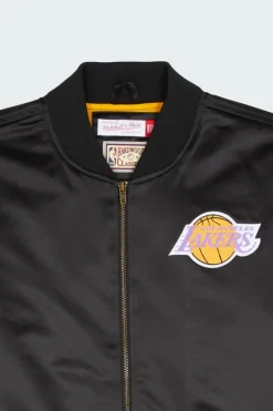 LIGHTWEIGHT SATIN BOMBER VINTAGE LOGO - Bomber | Noir