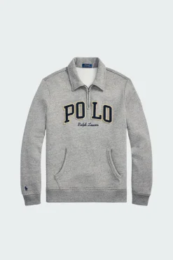 Logo Fleece Collared Sweatshirt - Sweatshirt | Gris