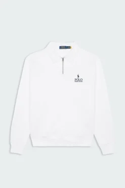 Logo Fleece Collared Sweatshirt - Sweatshirt | Blanc
