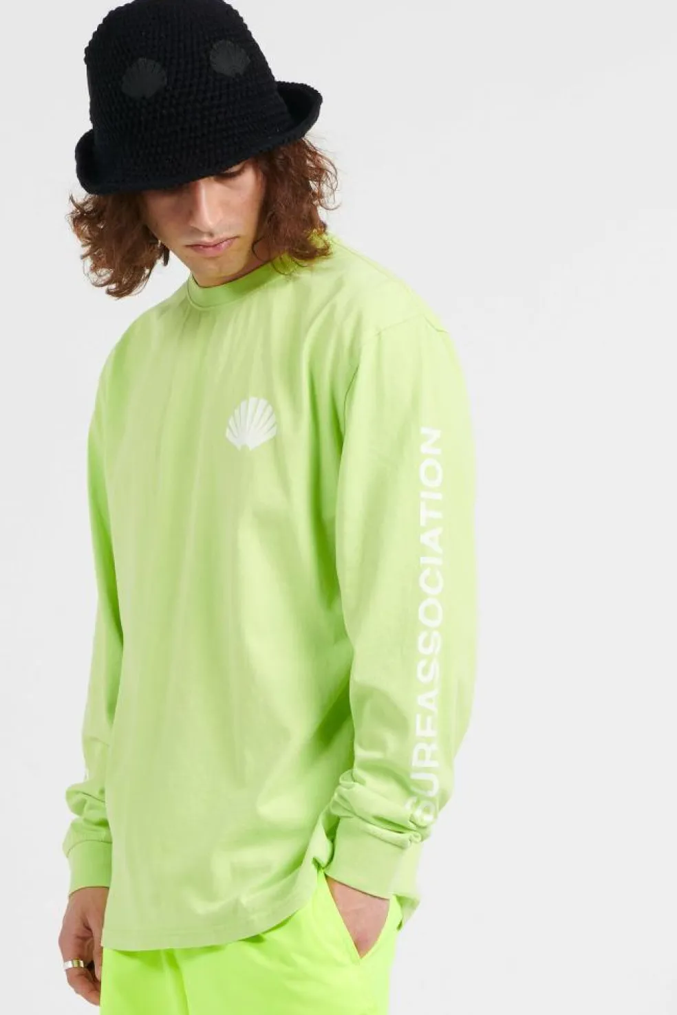 LOGO LONG SLEEVE - T-shirt | Jaune