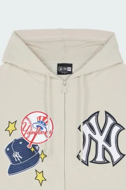 LOGOSLCT FZHD NA LIF - Hoodie zippé | Beige