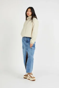 LOHJA SHORT INSULATED JACKET W3T1 - Parka | Beige