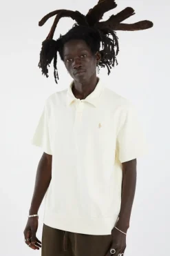 Loopback Fleece Polo-Collar Sweatshirt - Polo | Beige