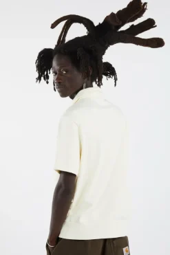 Loopback Fleece Polo-Collar Sweatshirt - Polo | Beige