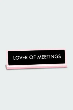 Lover of Meetings Deskplate Sign - Plaque de bureau | Multicolore