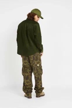 L/S MADISON CORD - Surchemise col américain en coton | Vert