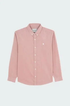 L/S Madison Fine Cord Shirt - Chemise | Rose