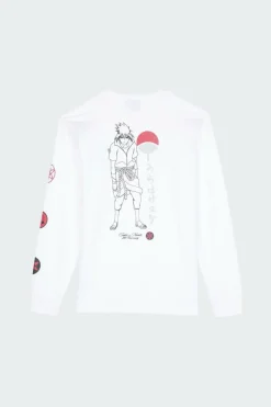 LS SASUKE - t-shirt tealer x naruto | Blanc