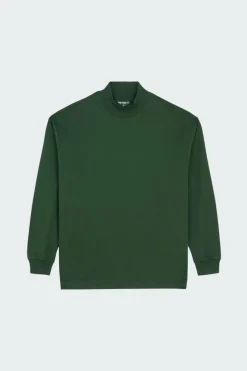 L/S Script Mockneck T-Shirt - T-shirt | Vert