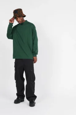 L/S Script Mockneck T-Shirt - T-shirt | Vert