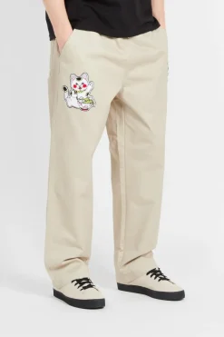 Lucky Nerm Wide Leg Drawstring Pants - Pantalon | Beige