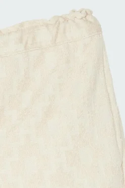 MACHU TERRY - Short droit imprimé en coton | Beige