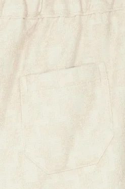 MACHU TERRY - Short droit imprimé en coton | Beige