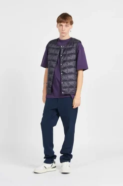 MENS CREW NECK BUTTON DOWN VEST - Veste | Bleu