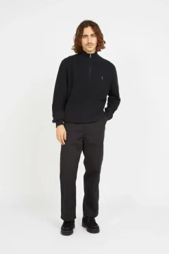 Mesh-Knit Cotton - Pull | Noir