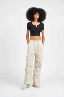 MINA PARACHUTE SIG SILVER - Pantalon | Gris