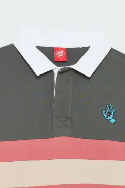 Mini Hand Stripe L/S Polo - Polo | Vert