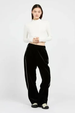 Mini Mock Neck LS - T-shirt | Blanc