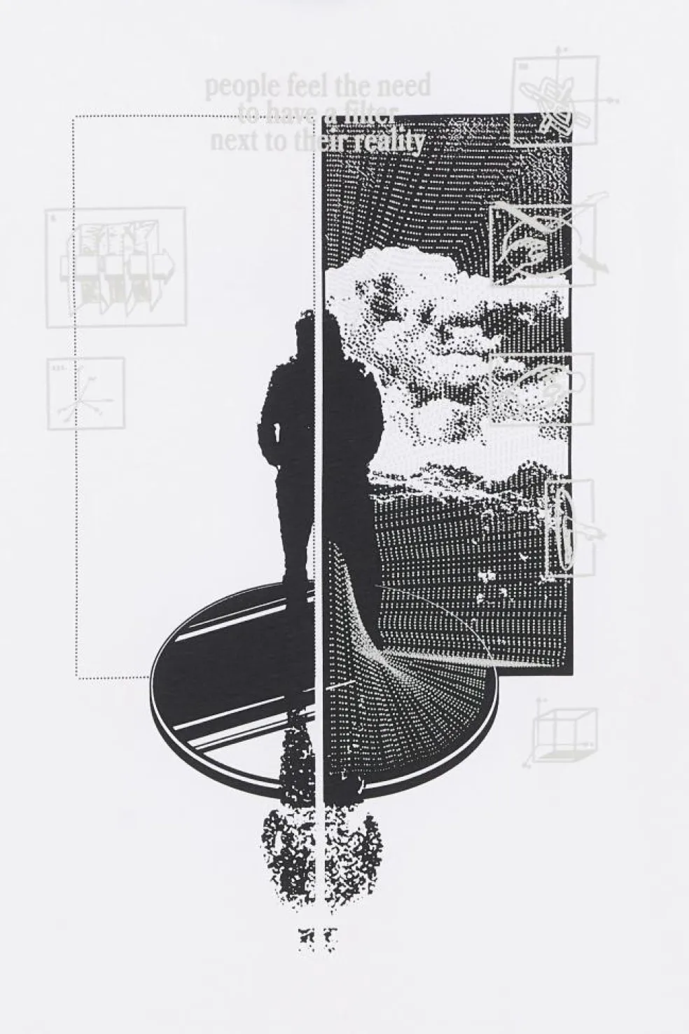 mirror - T-shirt | Blanc