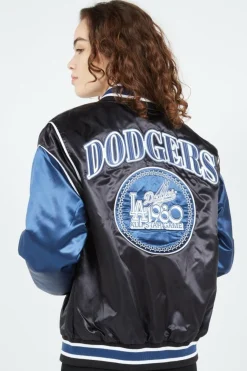 MLB SATIN VARSITY - bomber | Noir