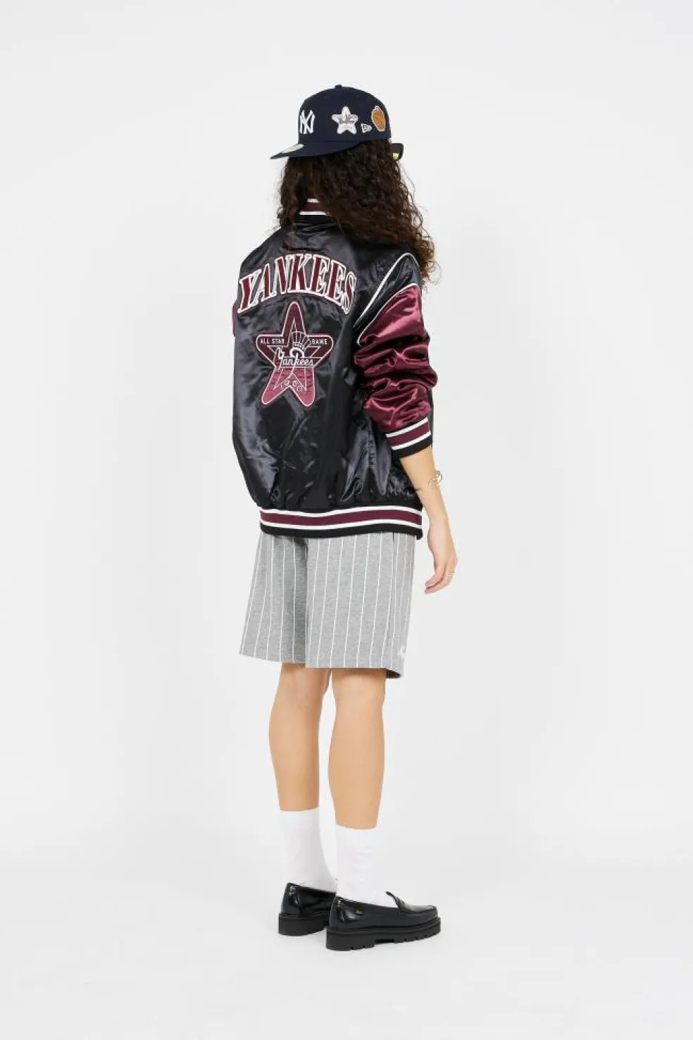 MLB SATIN VARSITY - bomber | Noir