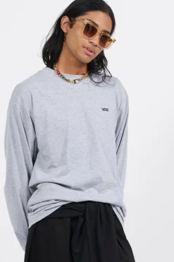 MN LEFT CHEST HIT LS ATHLETIC HEATHE - T-shirt manches longues | Gris