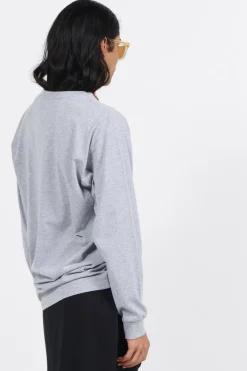 MN LEFT CHEST HIT LS ATHLETIC HEATHE - T-shirt manches longues | Gris