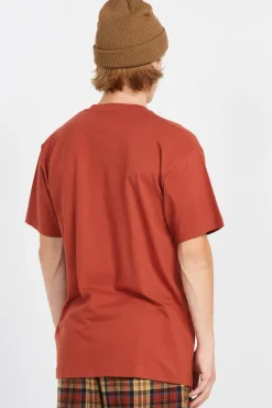 MN LEFT CHEST LOGO T BURNT HENNA - T-shirt | Orange