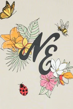 NE FLORAL GRAPHIC - Hoodie | Beige