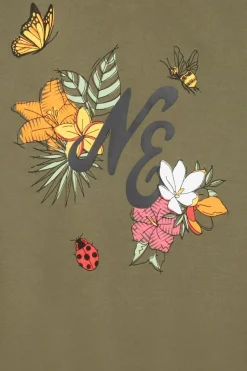 NE FLORAL GRAPHIC - Hoodie | Vert