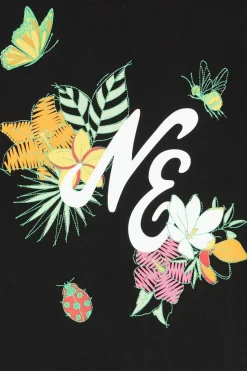NE FLORAL GRAPHIC - T-shirt | Noir